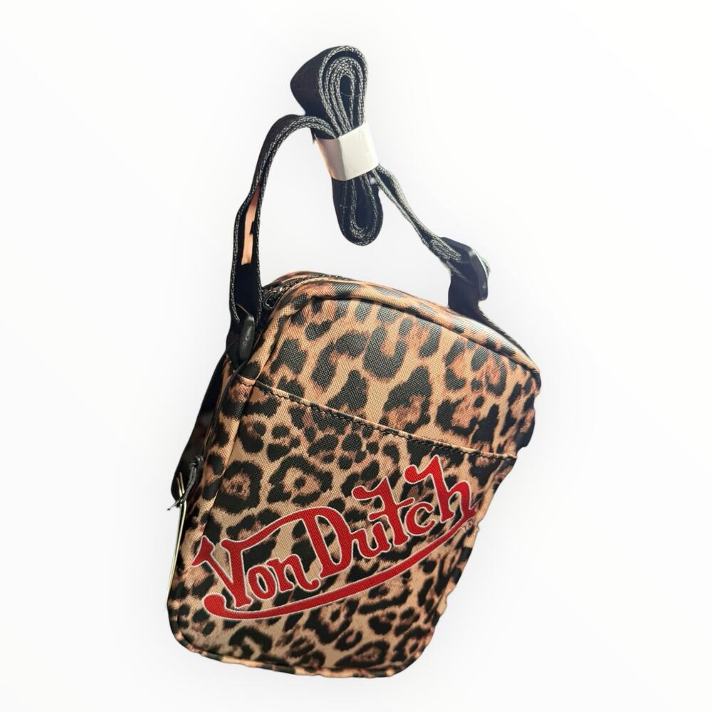 Von Dutch small crossbody leather cheetah print